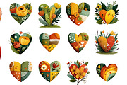 Patchwork Valentine’s Day Heart Clip, an Illustration by DreamArtGraphic (Thumbnail 2 of 4)