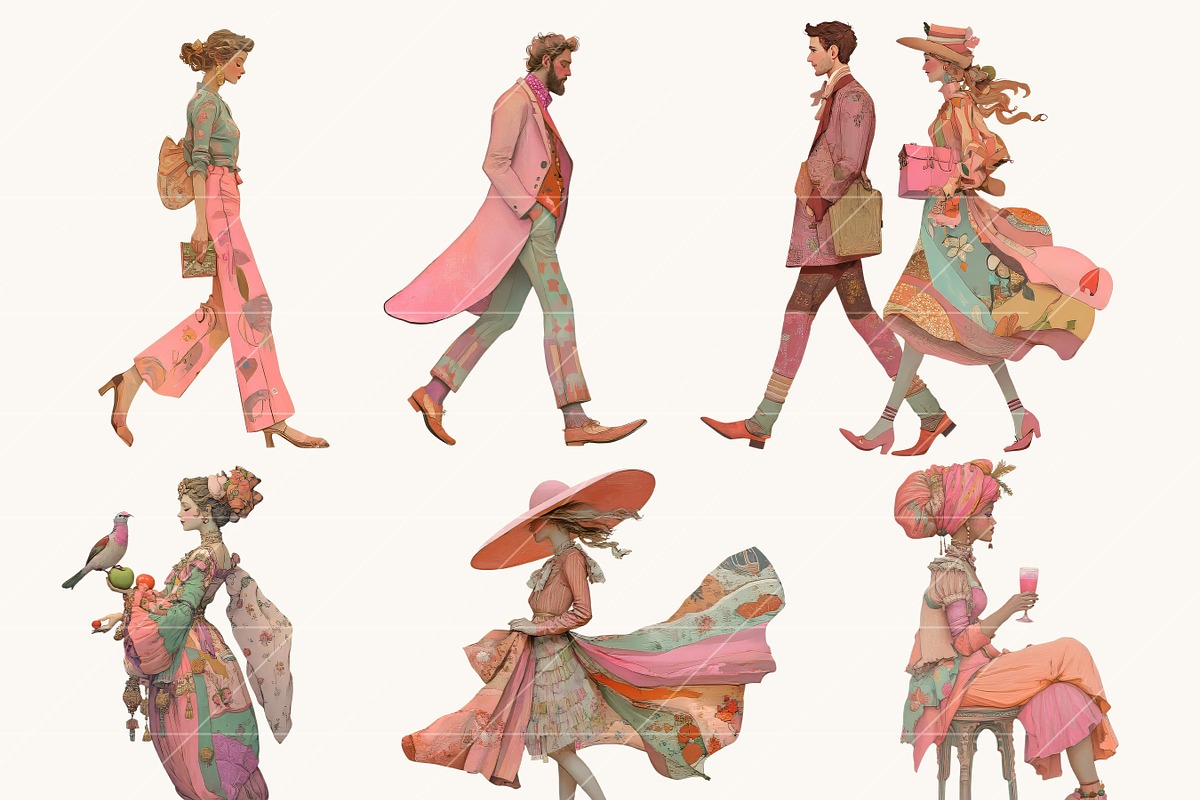 Whimsical Pastel Fashion Clipart, a Person Illustration by Design Scotch (Photo 6 of 9)