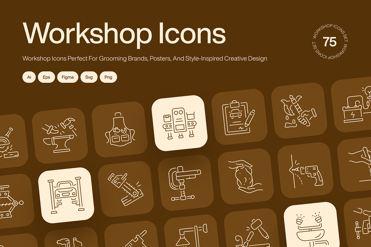 Workshop Icon Art Set, an Outline Icon by Prosymbols (Photo 1 of 7)