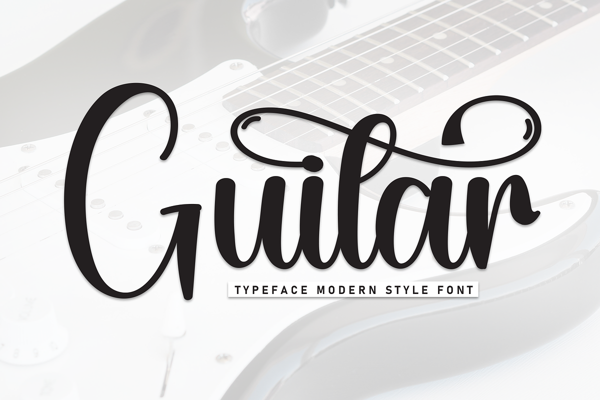 Guitar | Script Font, a Handwritten Font by Scratchones (Photo 1 of 9)