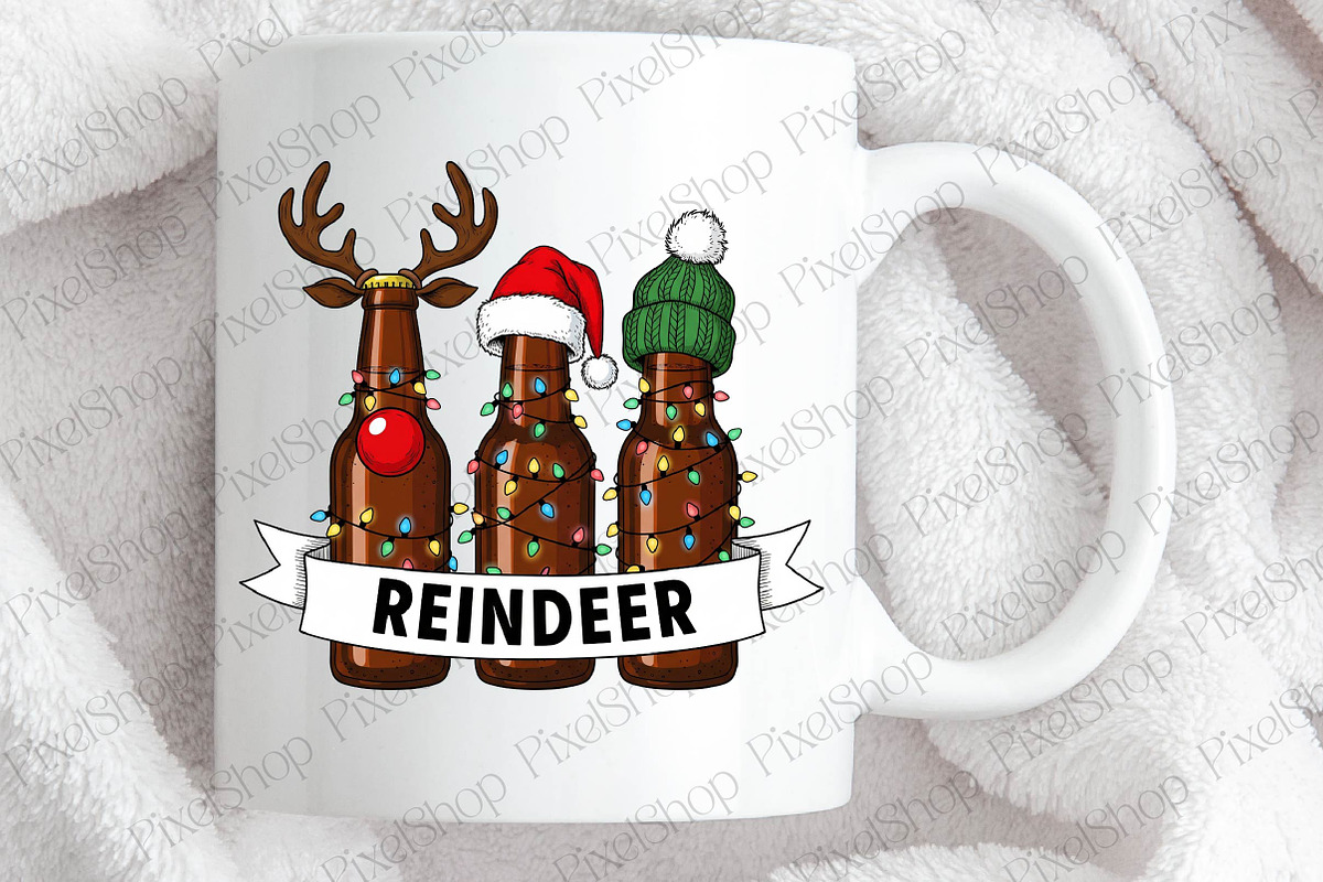 Beer Christmas, Funny Christmas PNG, an Illustration by DreamPrint404 (Photo 2 of 4)