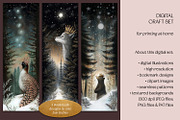 Golden Winter Forest Craft Set, a Decorative Illustration by The Dutch Lady Designs (Thumbnail 6 of 10)