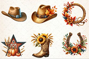 Watercolor Cowboy Autumn Clipart, an Illustration by Rose Art (Thumbnail 3 of 7)
