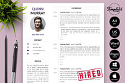 Modern Resume Template / CV - Quinn, a Resume Template by Templates Design Co. (Thumbnail 1 of 17)
