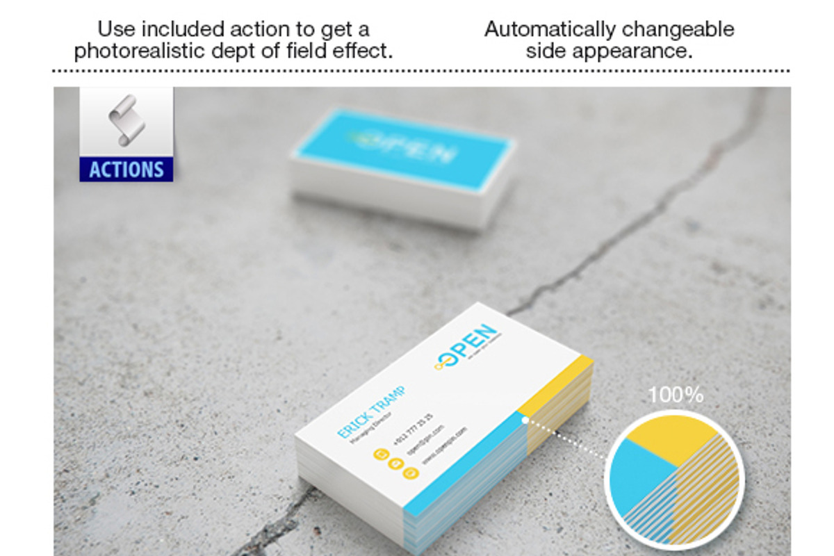 Business Cards Mock-up, a Print Template by ItemBridge (Photo 4 of 5)