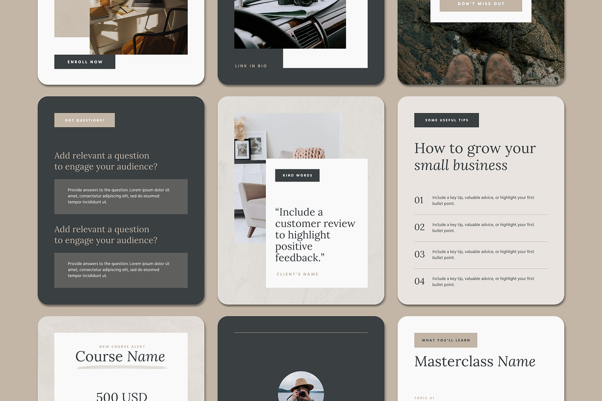 Parker Social Media Canva Templates preview 2