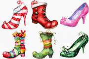 Christmas Elf Shoes Clipart, an Illustration by Canvas Craft (Thumbnail 4 of 8)