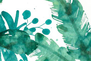 Watercolor Tropical Rain Forest Leav, a Decorative Illustration by Sharon Schwalbe (Thumbnail 2 of 4)