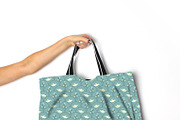 White birds and flowers, a Pattern Graphic by elyomys (Thumbnail 2 of 3)