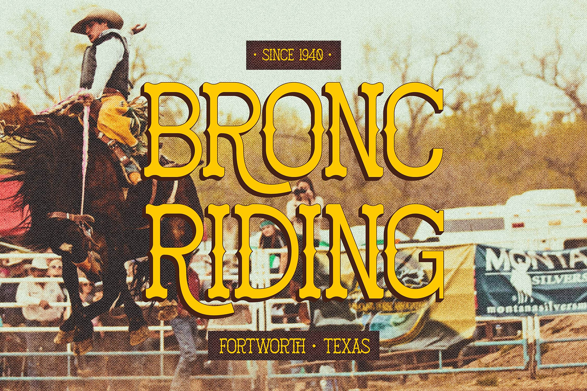 Fatient | Western Slab Retro, a Slab Serif Font by Denustudios (Photo 2 of 12)