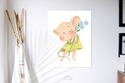 Cute animals. Mouse clipart, an Animal Illustration by Lesya Skripak (Thumbnail 4 of 6)