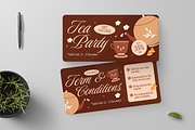 Brown Tea Party Gift Voucher, a Card Template by Annora Studio (Thumbnail 2 of 6)