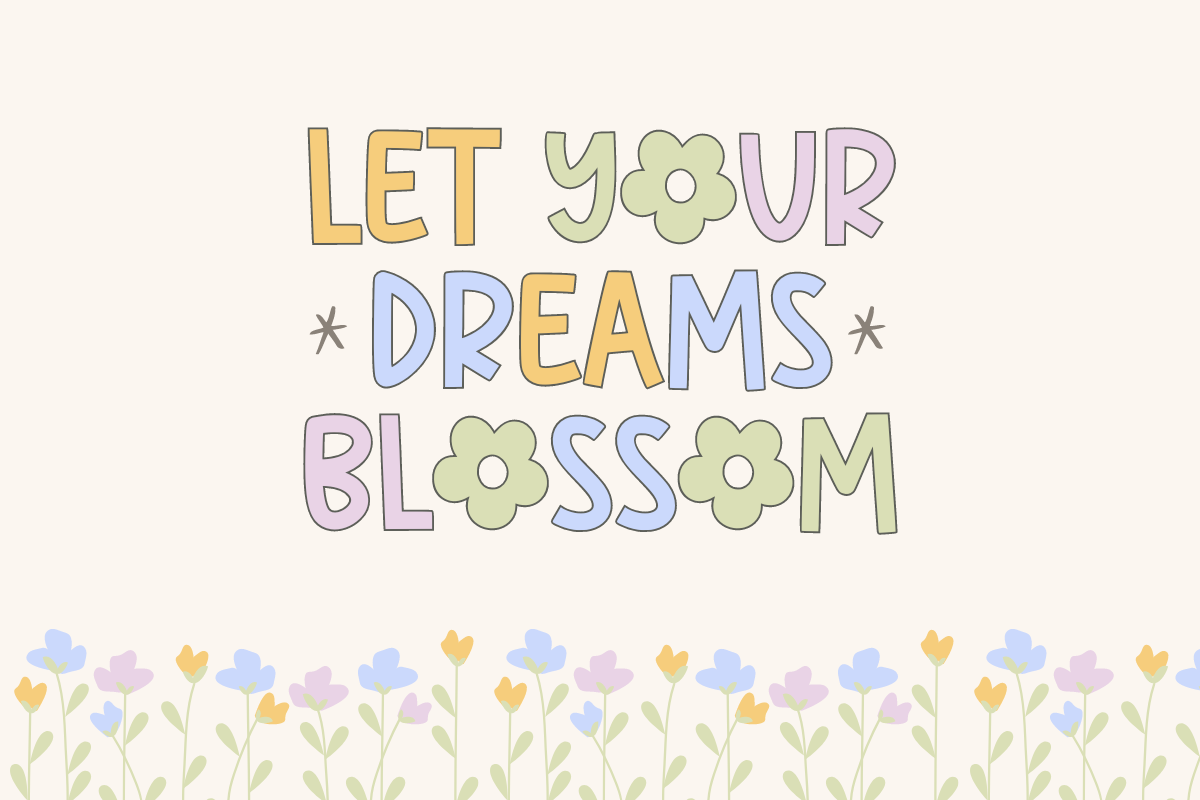 Flowers Blooming, a Handwritten Font by SaktiAvellin (Photo 7 of 7)