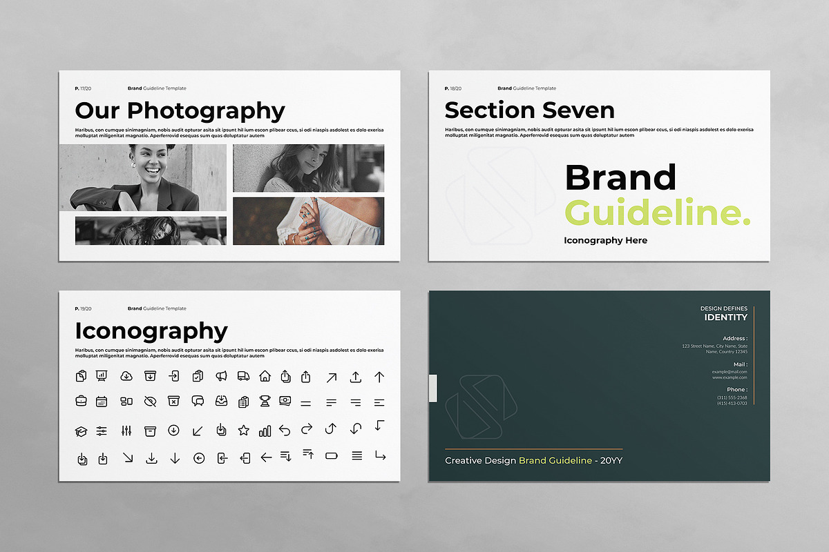 Brand Guideline Presentation Design, a Presentation Template by E-Type (Photo 6 of 6)