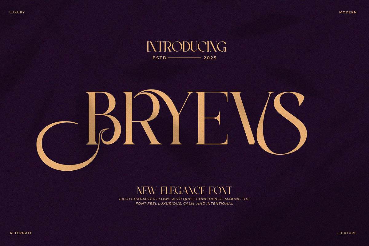Bryevs || Elegant Classy Serif Font, a Serif Font by Ermedia Studio (Photo 1 of 10)