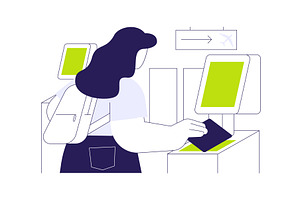 Automated border control abstract, a Transportation Illustration by Visual Generation