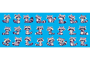 Raccoon character. Cartoon cute, an Animal Illustration by Stock-Smart-Start