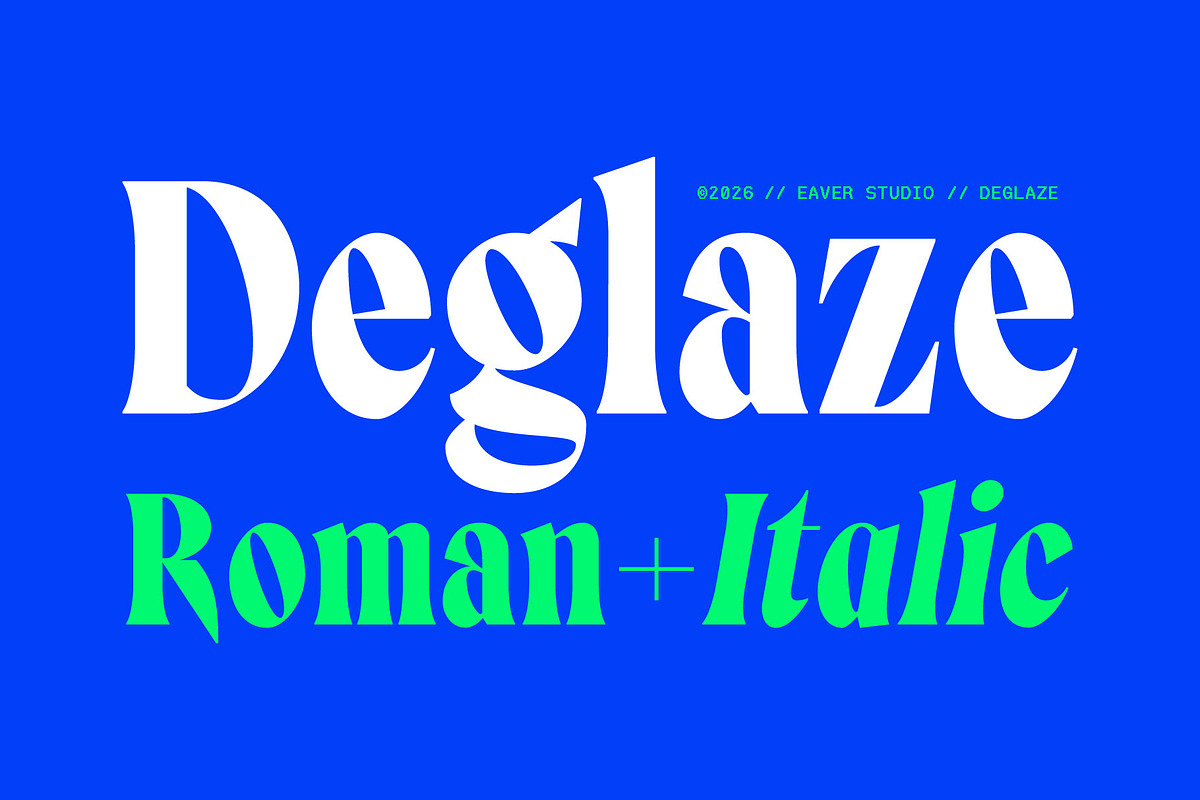Deglaze | High Contrast Typeface, a Serif Font by Eaver Studio (Photo 1 of 8)