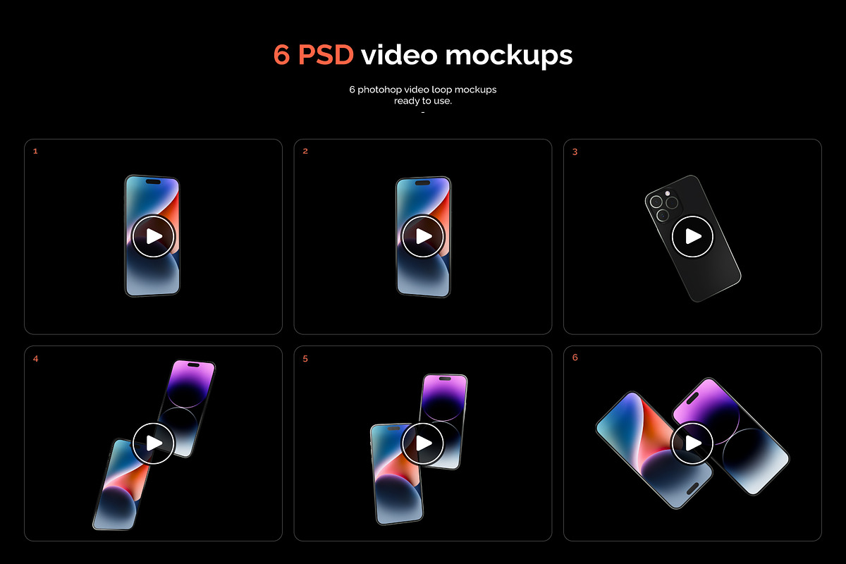 iPhone 14 PRO Animated Video Mockups, an iPhone Mockup by Mocku (Photo 5 of 9)
