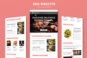 Food Email News Letter Layout, an UI Kit Template by MightyDesign (Thumbnail 1 of 8)