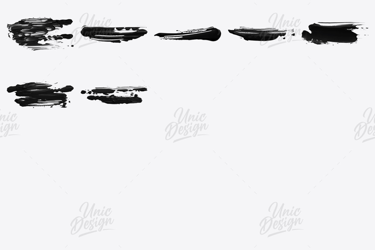 7 Acrylic Photoshop Brushes, a Brush Add-On by UnicDesign (Photo 2 of 2)