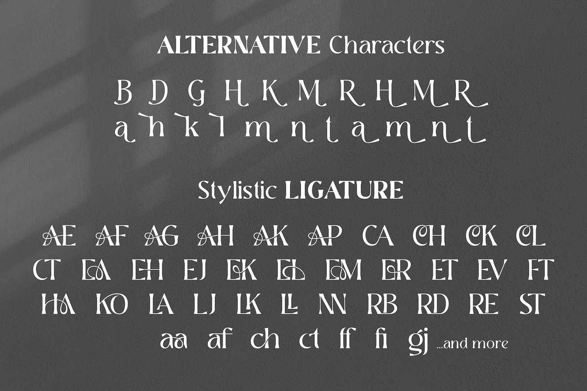 Clemb - Ligature Display Font, a Serif Font by Ekahermawan (Photo 12 of 14)