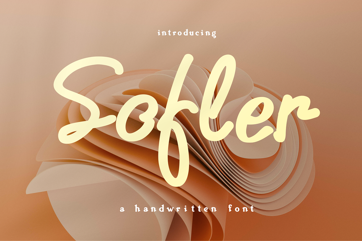 Sofler - Script Font, a Script Font by blunesia (Photo 1 of 6)