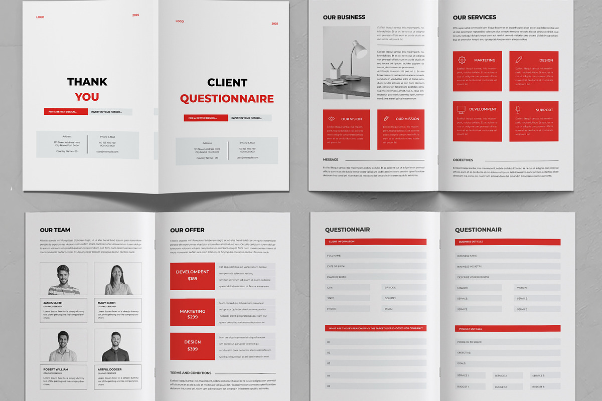 Client Questionnaire Brochure, a Brochure Template by ContestDesign (Photo 2 of 3)