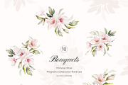 Magnolia watercolor floral set, a Decorative Illustration by Yuliia Lashevska (Thumbnail 8 of 13)