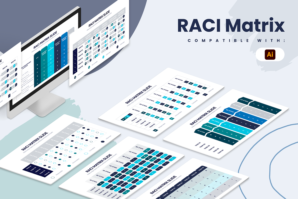 RACI Matrix Illustrator Templates, a Presentation Template by Slidesmash