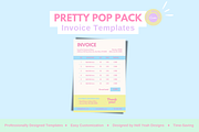 Pretty Pop Invoice Template, a Stationery Template by Hell Yeah Designs (Thumbnail 1 of 5)