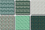 Green Christmas Digital Paper, a Work Illustration by CraftArtStudio (Thumbnail 2 of 4)