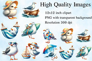 Summer Seagulls Clipart, an Illustration by Craft Nest (Thumbnail 2 of 5)