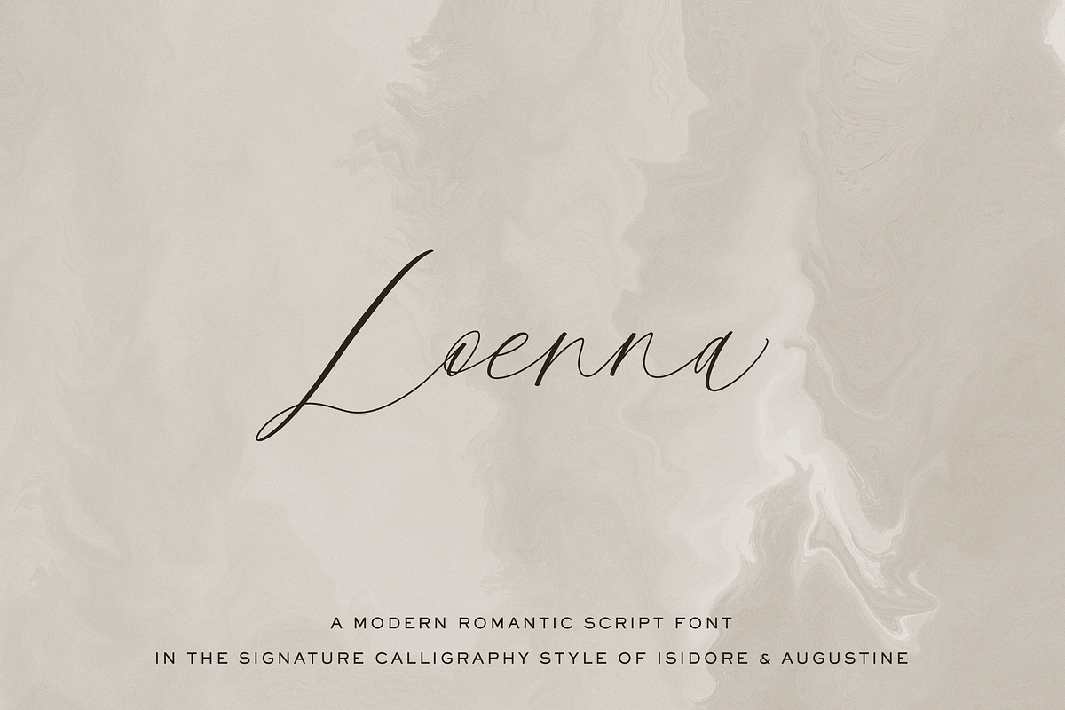 Loenna - Calligraphy Font, a Script Font by Isidore & Augustine (Photo 1 of 5)