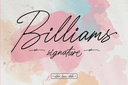 Billiams - Handwritten Font, a Script Font by Alphaleonis_std (Thumbnail 1 of 9)