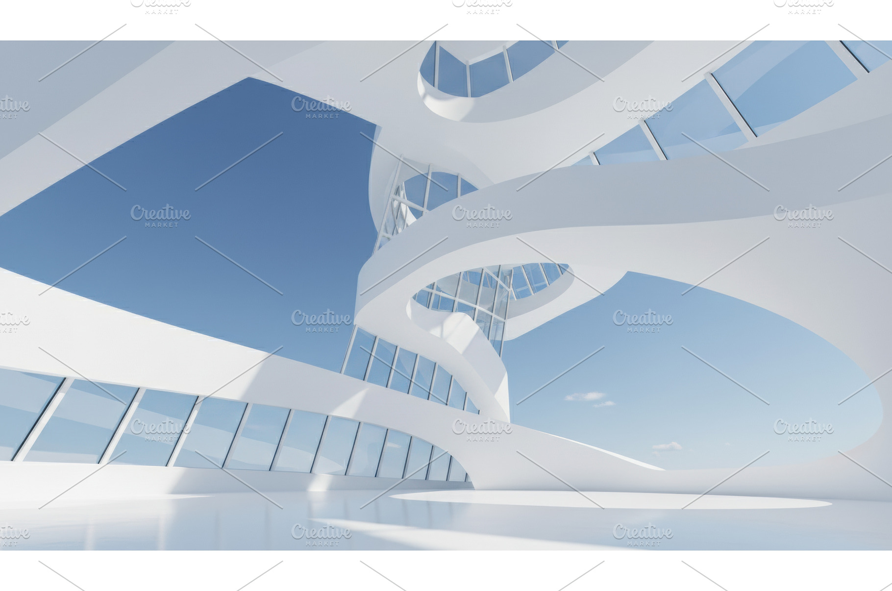 Bright white futuristic abstract, an Architecture Photo by Igor Tichonow
