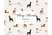 Dog Breeds paws love pattern, a Pattern Graphic by Milatoo (Thumbnail 1 of 4)