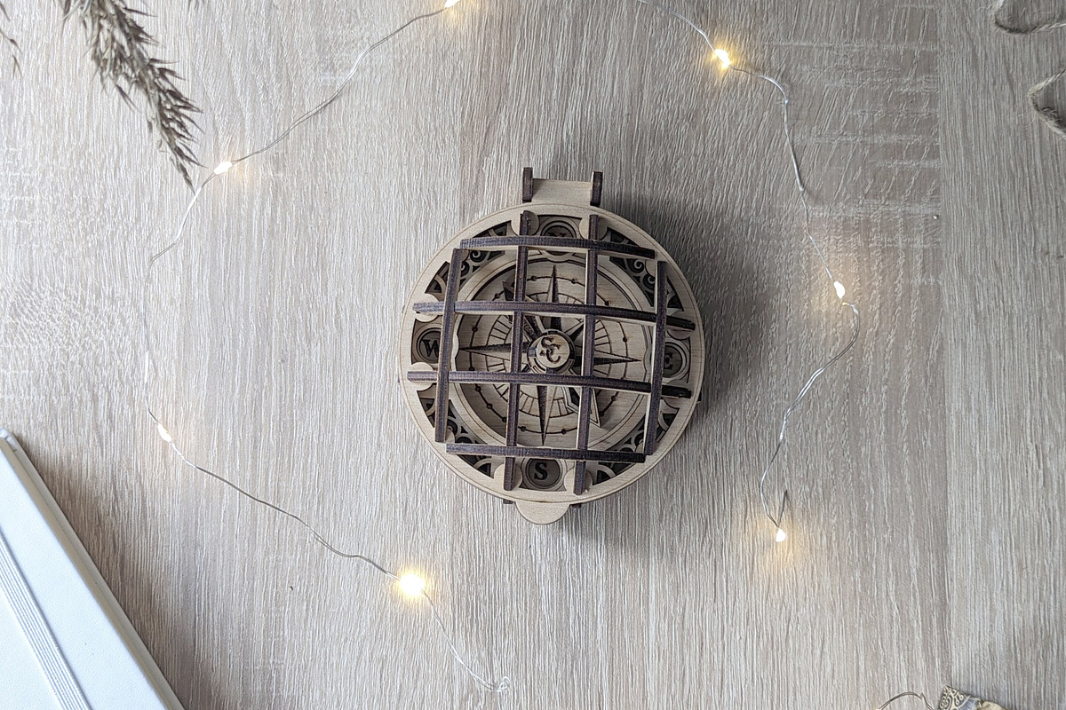 Santa Claus Compass - Laser Cut File, an Object Graphic by VectorPainter (Photo 2 of 11)