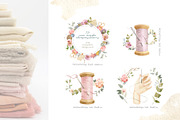 Sewing Supplies Clipart, an Illustration by Julia M. Watercolor (Thumbnail 2 of 13)