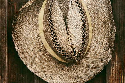 The straw hat of the gardener
