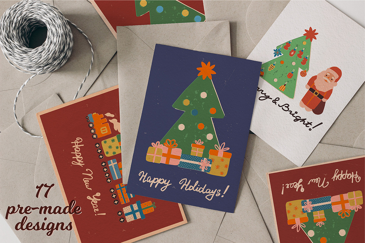 Retro Christmas Clipart & Graphics, a Seasonal Illustration by Paper Cherry (Photo 11 of 21)