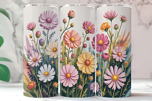 Pastel Wildflower Garden Tumbler, an Arts & Entertainment Photo by LamanAzalea