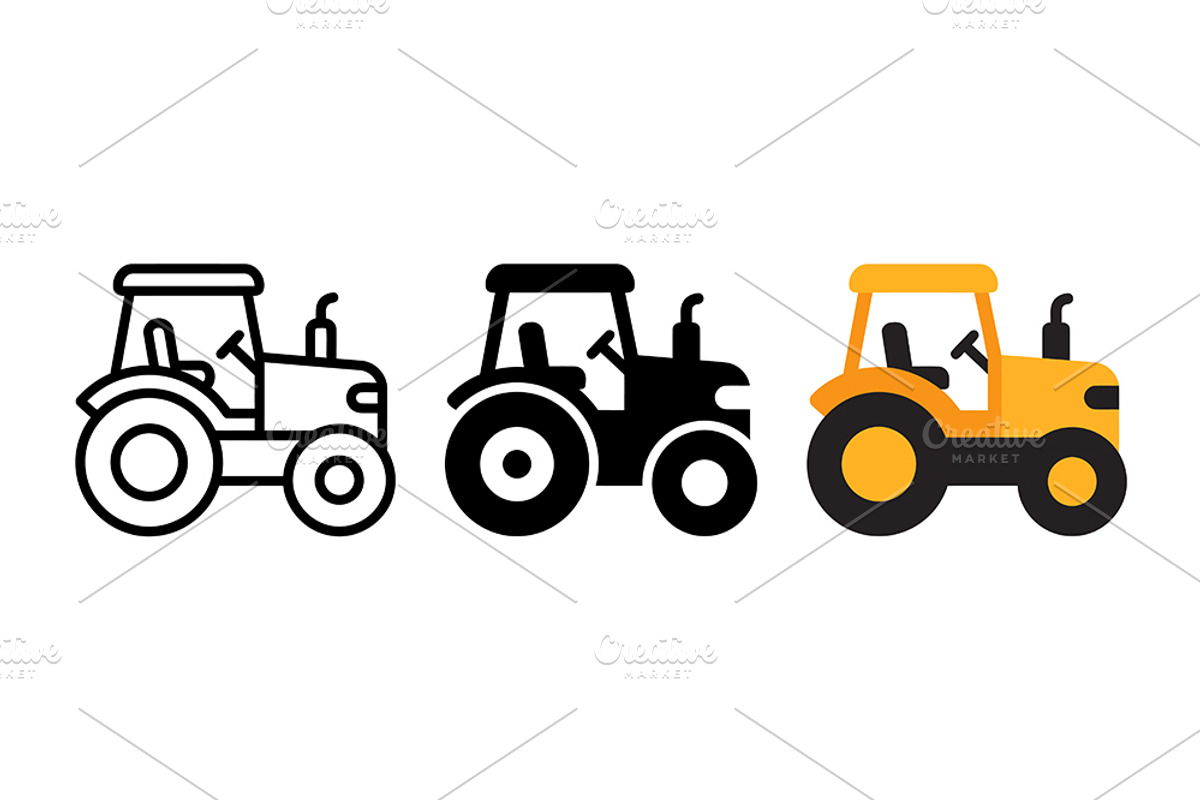Tractor Vector Icons, a Solid Icon by Artonix (Photo 2 of 2)