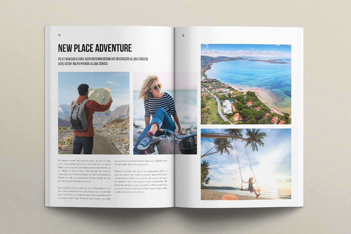 Photography Book Layout Template, a Magazine Template by E-Type