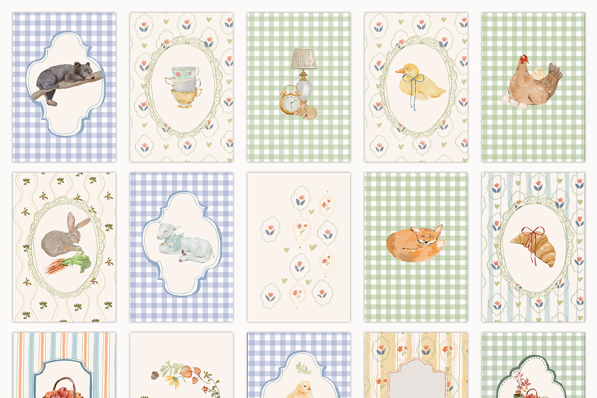 Cottage Core Nursery Wall Art Prints, a Background Graphic by Artemsky (Photo 5 of 12)