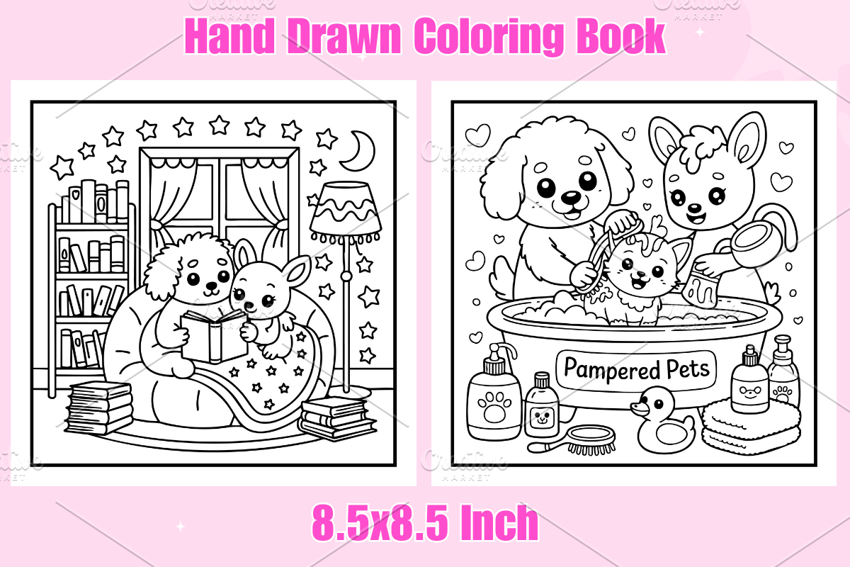 Little Friend Coloring Page For Kids, an Animal Illustration by Coco Bloom (Photo 3 of 3)