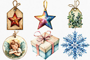 Christmas Gift Labels Clipart, an Illustration by Canvas Craft (Thumbnail 3 of 7)