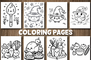 Kawaii Fall Coloring Book for Kids, a Seasonal Illustration by Design Station (Thumbnail 3 of 5)