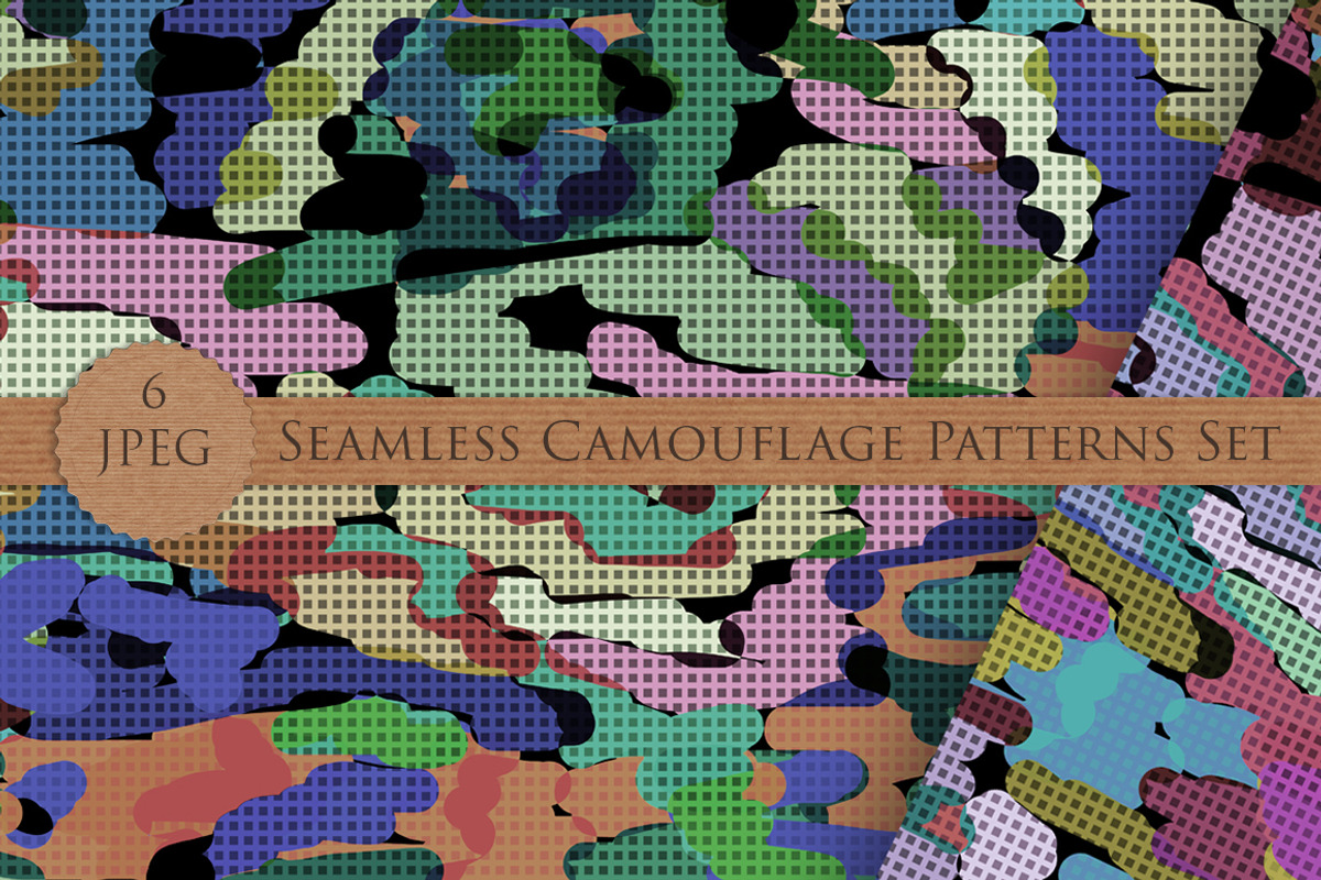 CAMOUFLAGE seamless patterns set, a Pattern Graphic by Futurel (Photo 4 of 6)