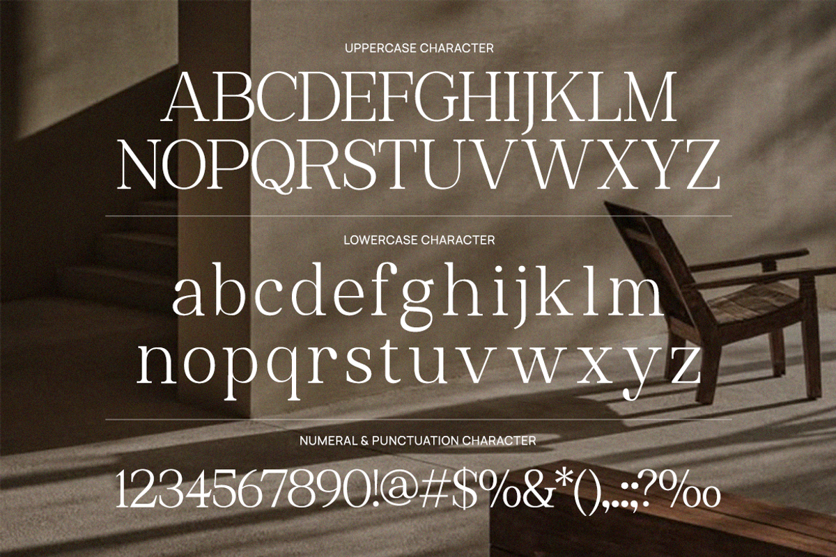 Vaurum Modern Elegant Serif Font, a Serif Font by Rasio Studio (Photo 2 of 9)